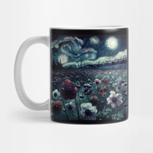 Enchanted Flower Garden Night: Anemone Starry Floral Mug